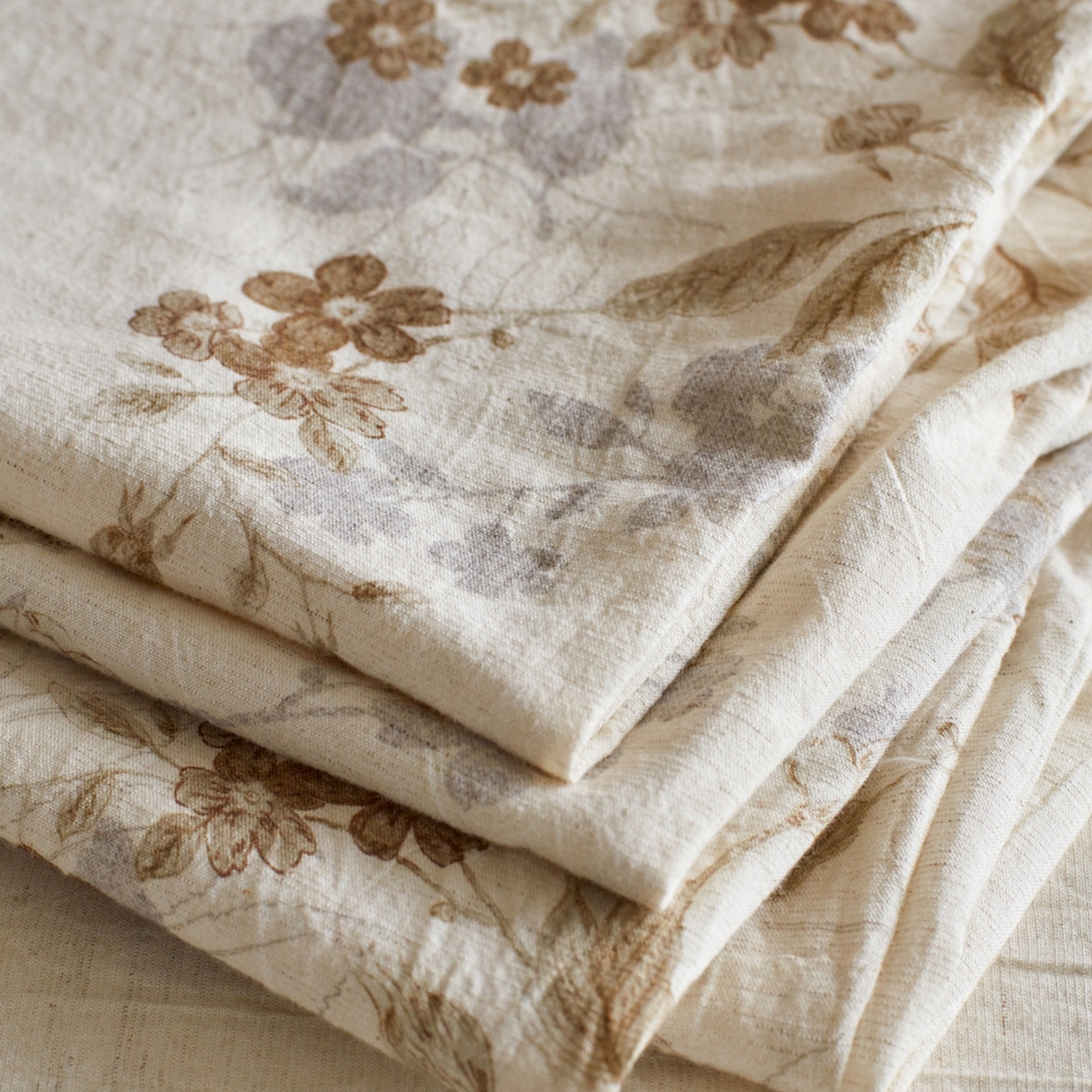 91家纺网 家纺一手货源 找家纺 由丽家纺 2026新款法式复古风棉麻绑带款四件套 雅韵锦花