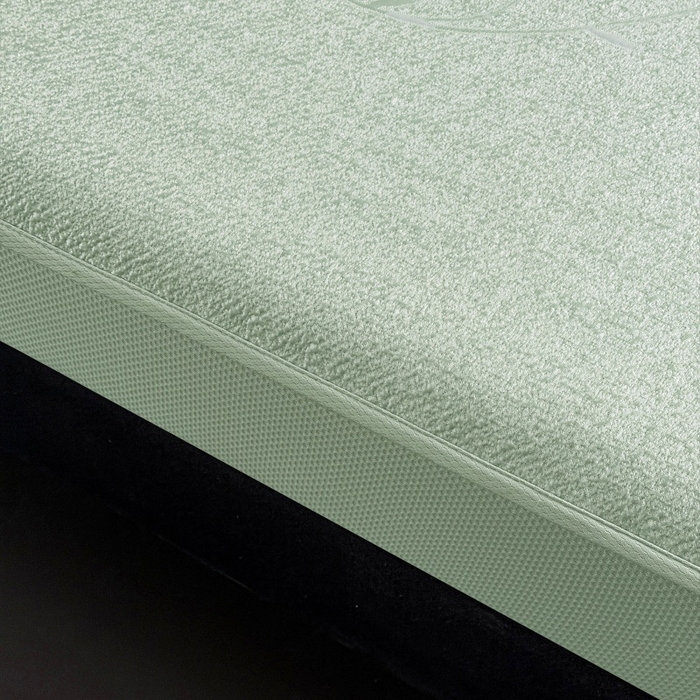 91家纺网 家纺一手货源 找家纺 绒艺席业 2026年新款立体浮雕工艺正宗凉感豆豆席凉席席子-床笠款 豆豆彩蝶-绿色