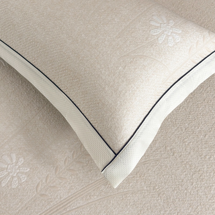 91家纺网 家纺一手货源 找家纺 绒艺席业 2026年新款立体浮雕工艺正宗凉感豆豆席凉席席子-床笠款 豆豆彩蝶-米白色