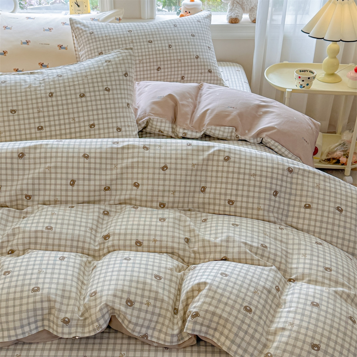 91家纺网 家纺一手货源 找家纺 优眠坊 2026春夏新款全棉印花四件套单品系列-单被套（预留缩水率） 布蕾可可-单被套