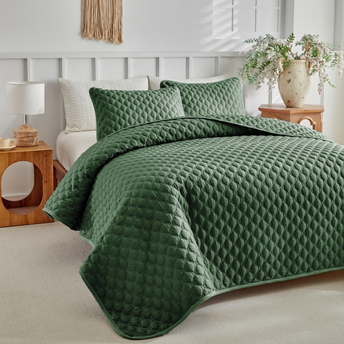 91家纺网 家纺一手货源 找家纺 （总）温宁 2026年素色床盖三件套 国外薄被第一批--方糖  跨境，外贸，亚马逊，shein，temu