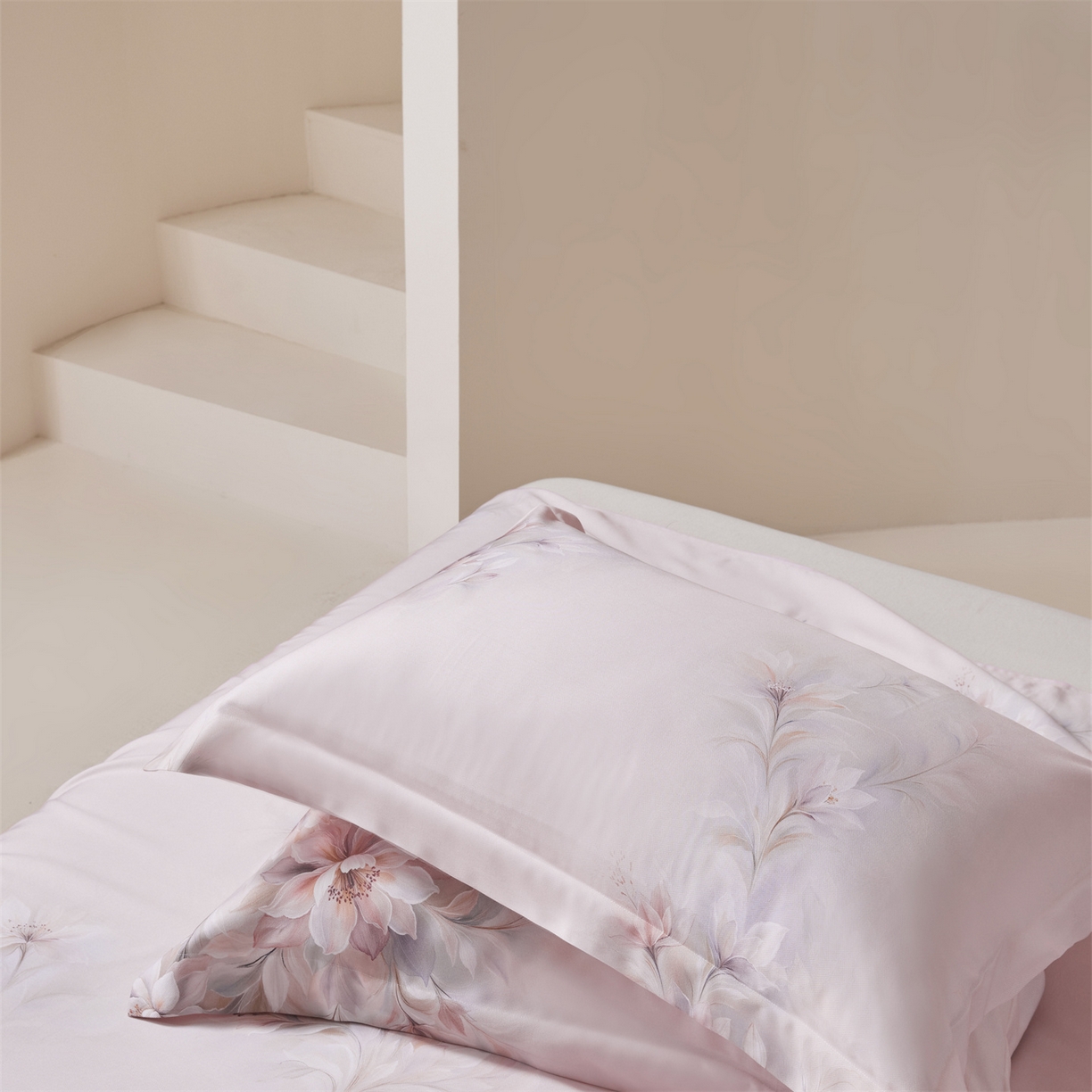 91家纺网 家纺一手货源 找家纺 舒慕家纺 2026新款天丝竹纤维凉席 芳菲-粉