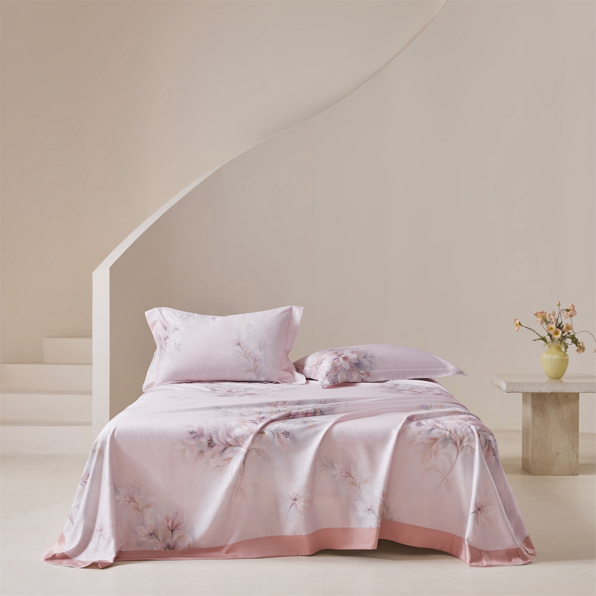 舒慕家纺 2026新款天丝竹纤维凉席 芳菲-粉