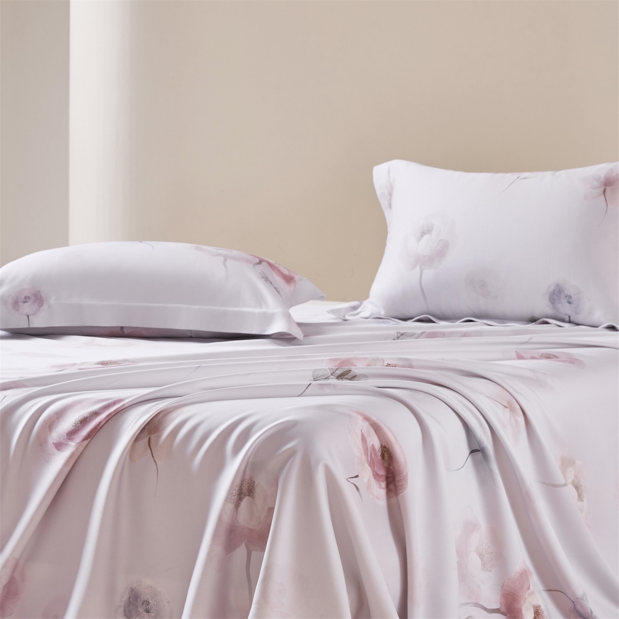 91家纺网 家纺一手货源 找家纺 舒慕家纺 2026新款天丝竹纤维凉席 花束