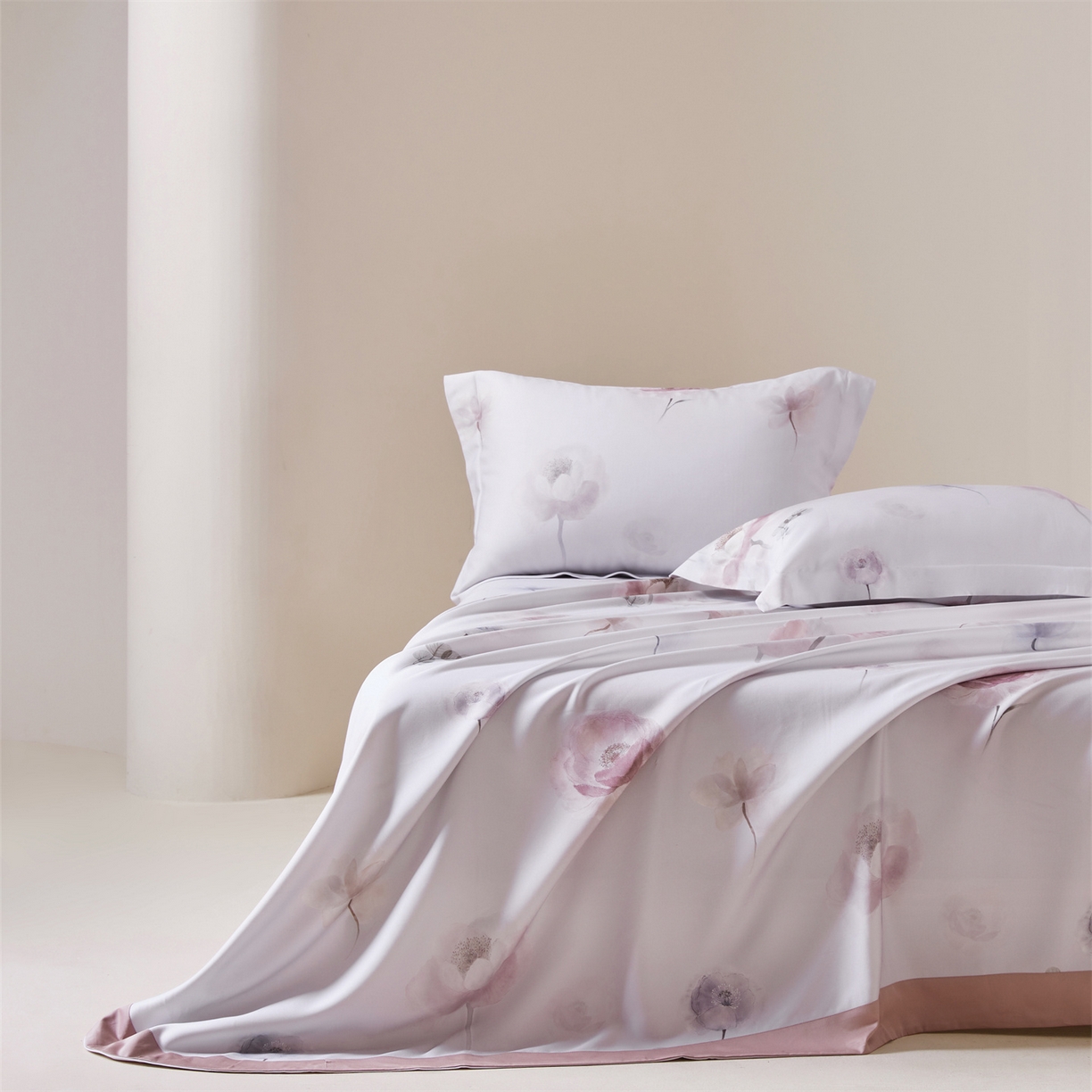 91家纺网 家纺一手货源 找家纺 舒慕家纺 2026新款天丝竹纤维凉席 花束