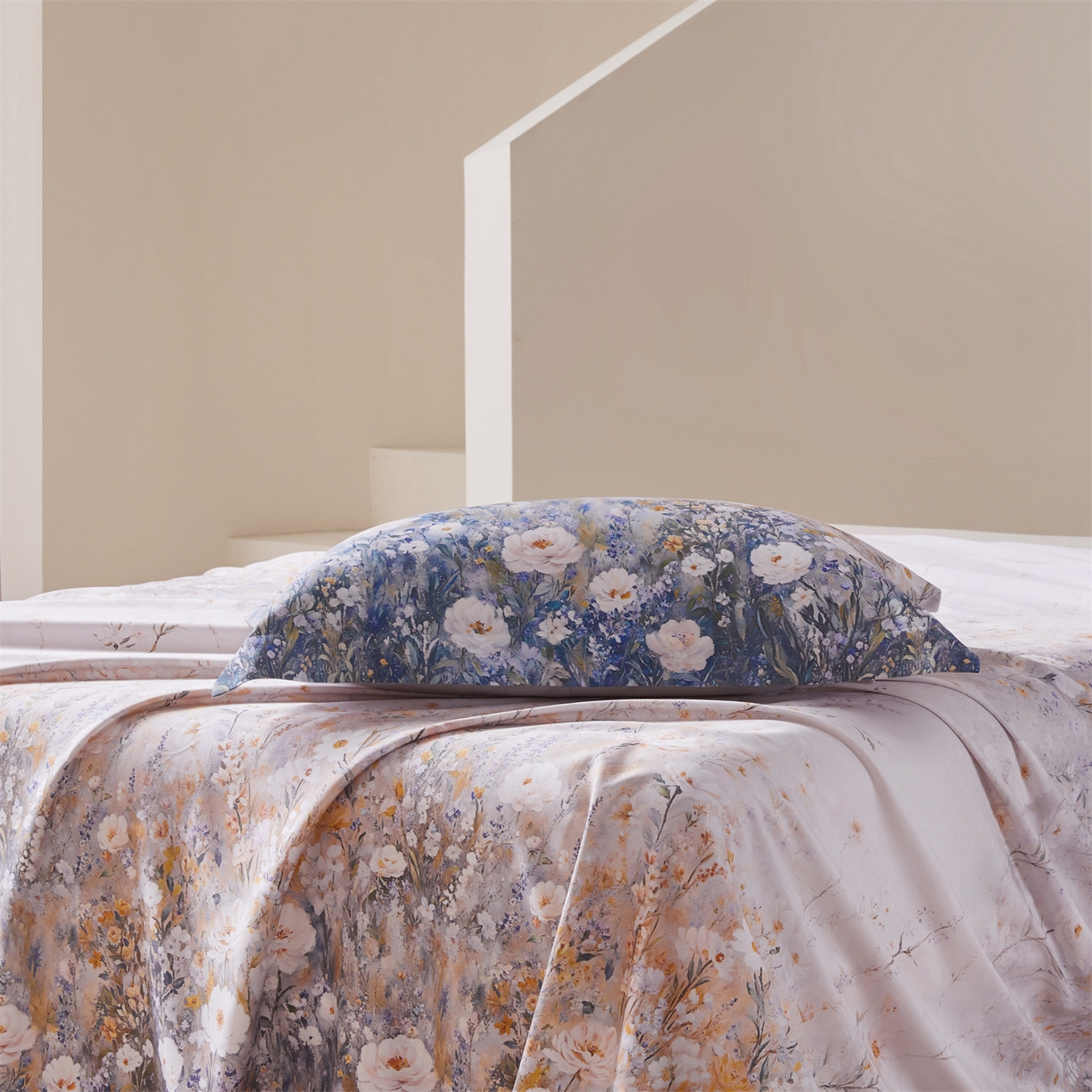 91家纺网 家纺一手货源 找家纺 舒慕家纺 2026新款天丝竹纤维凉席 梦娜-桔