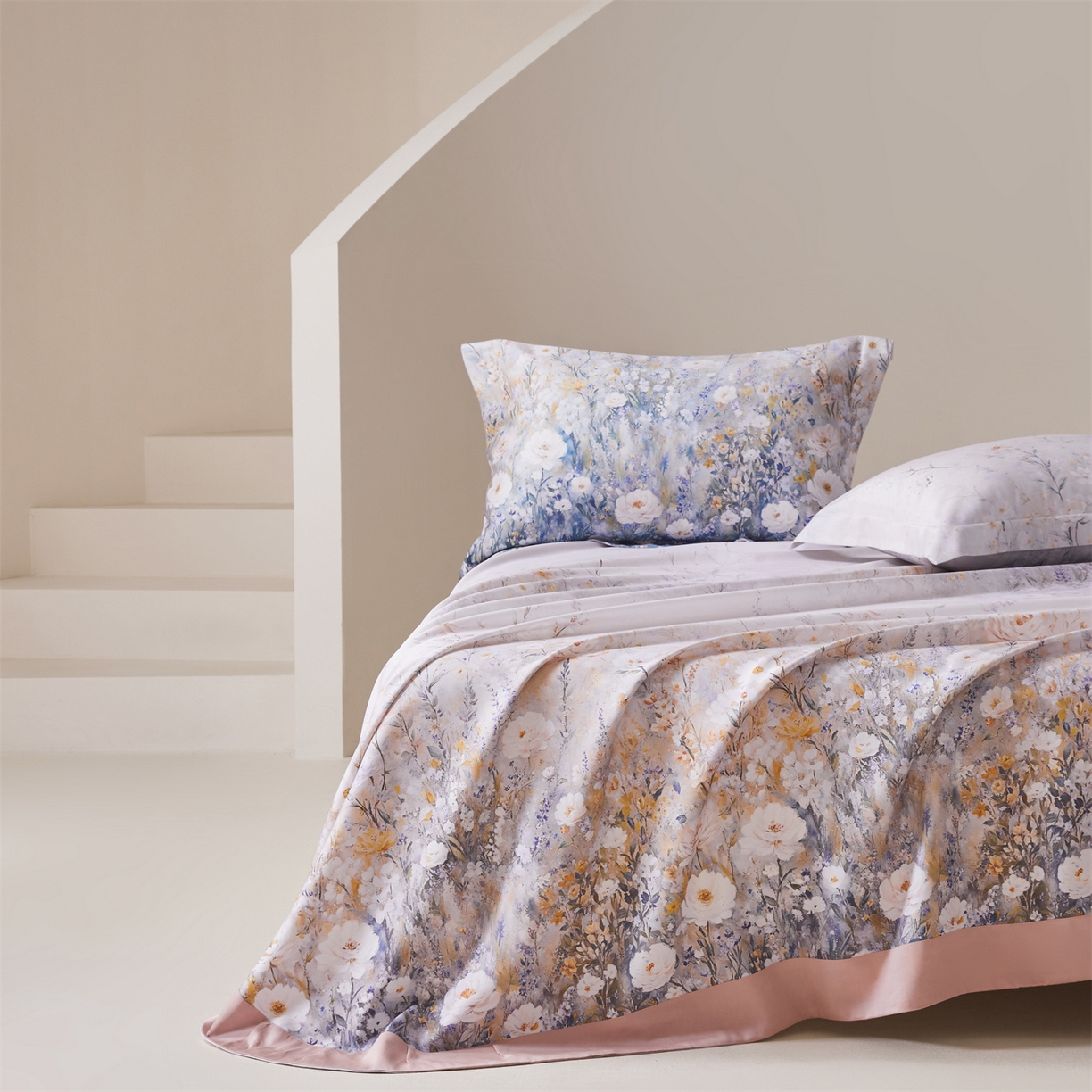 91家纺网 家纺一手货源 找家纺 舒慕家纺 2026新款天丝竹纤维凉席 梦娜-桔