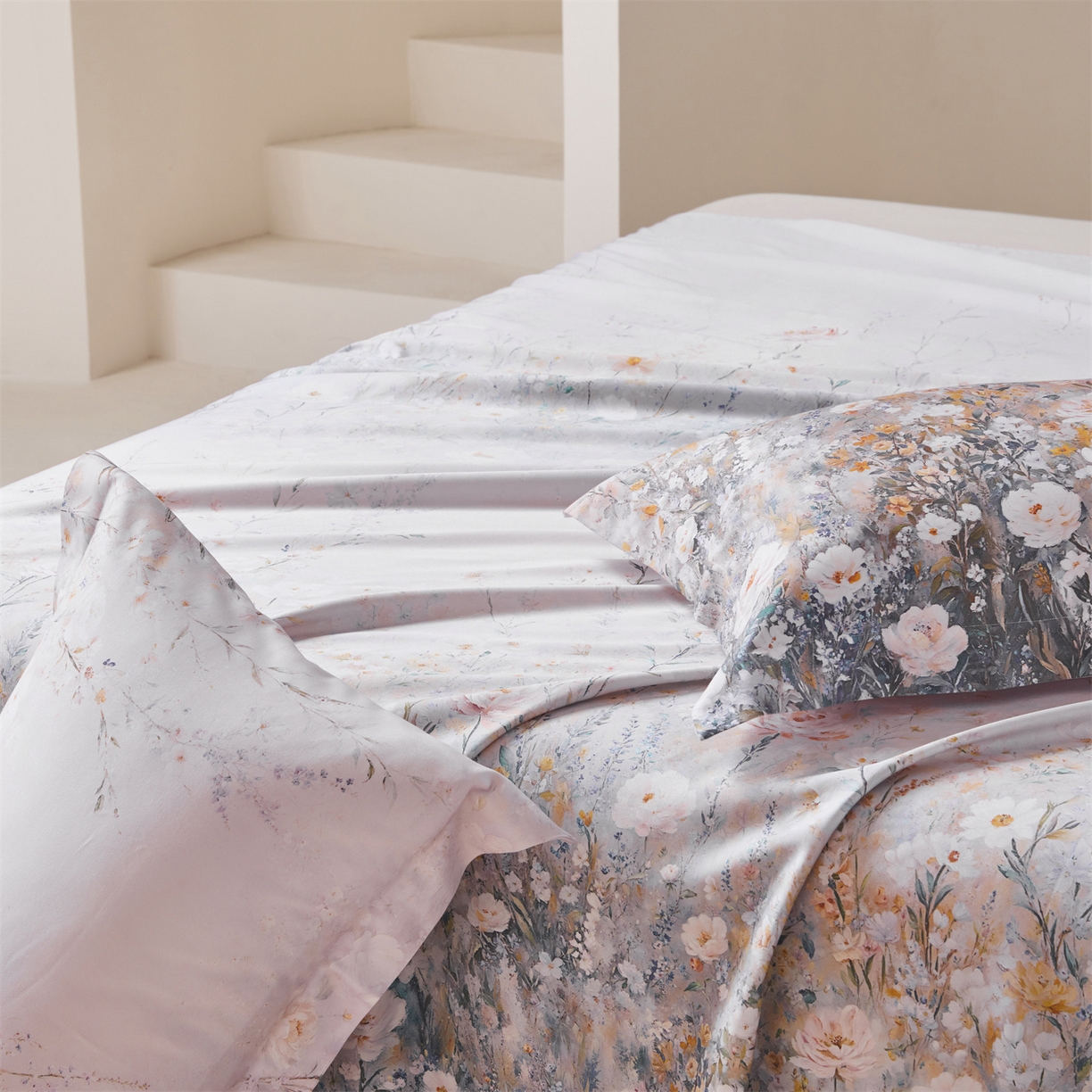 91家纺网 家纺一手货源 找家纺 舒慕家纺 2026新款天丝竹纤维凉席 梦娜-蓝