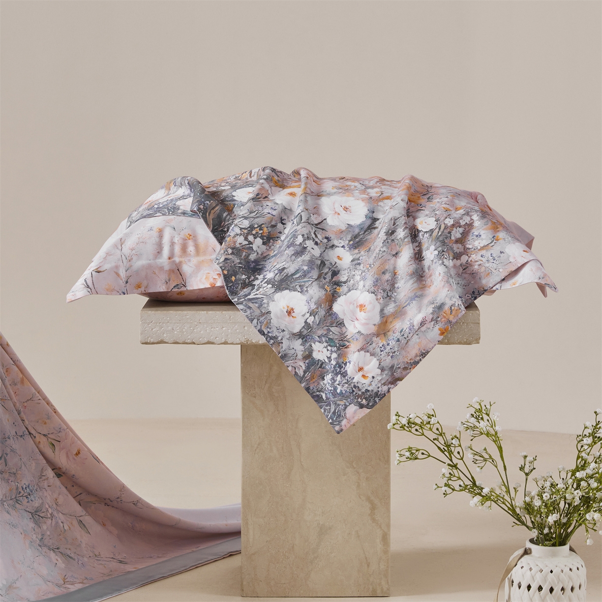 91家纺网 家纺一手货源 找家纺 舒慕家纺 2026新款天丝竹纤维凉席 梦娜-蓝