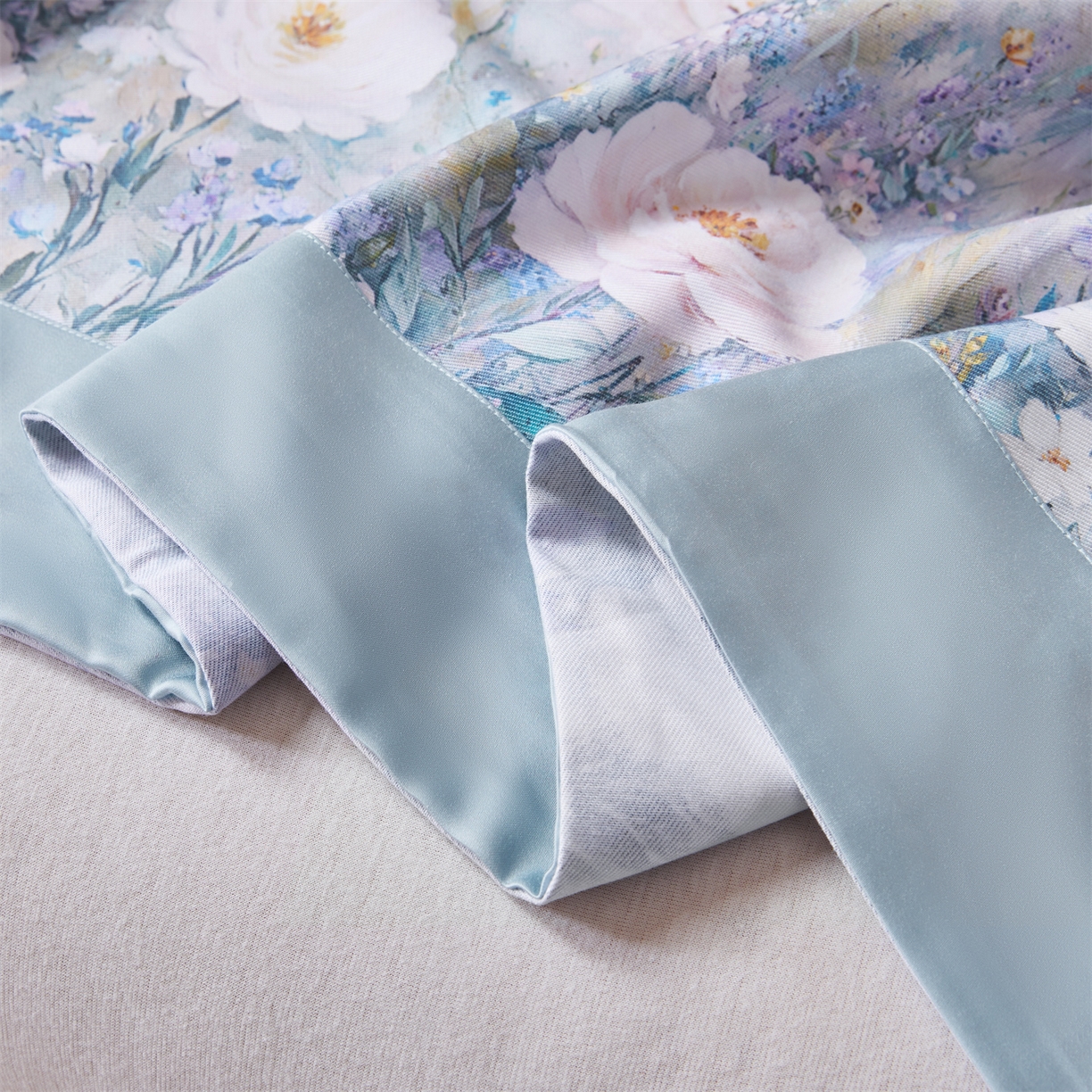 91家纺网 家纺一手货源 找家纺 舒慕家纺 2026新款天丝竹纤维凉席 梦娜-蓝