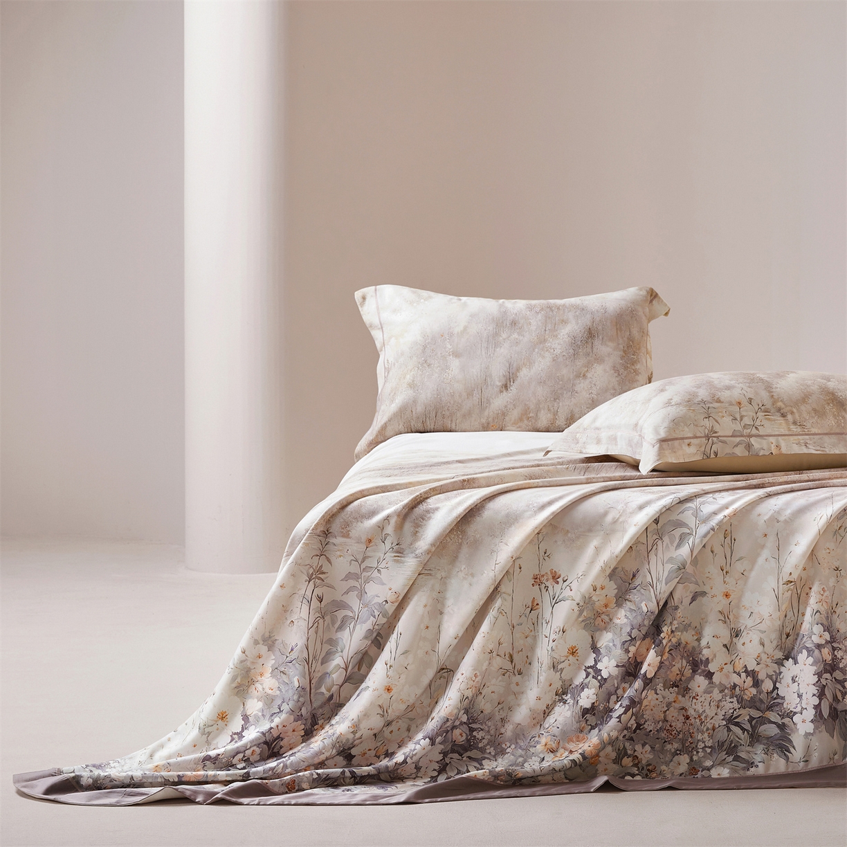 91家纺网 家纺一手货源 找家纺 舒慕家纺 2026新款天丝竹纤维凉席 浅夏-卡其