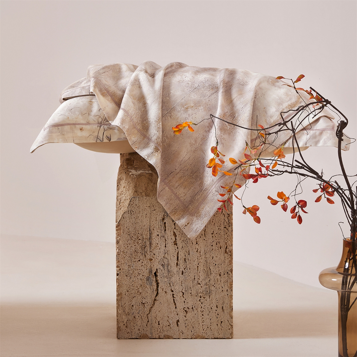 91家纺网 家纺一手货源 找家纺 舒慕家纺 2026新款天丝竹纤维凉席 浅夏-卡其