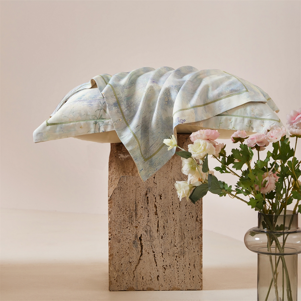 91家纺网 家纺一手货源 找家纺 舒慕家纺 2026新款天丝竹纤维凉席 浅夏-绿