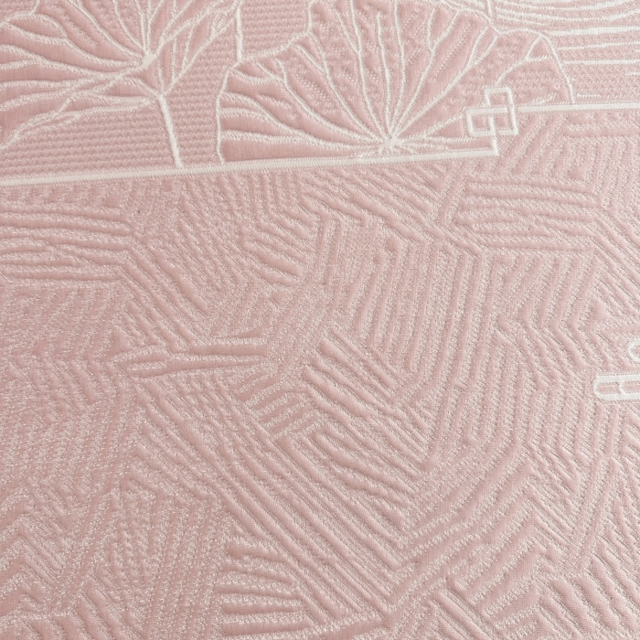 91家纺网 家纺一手货源 找家纺 绒艺席业 2026年新款立体浮雕工艺正宗凉感豆豆席凉席席子-床笠款 豆豆荷塘月色-粉色