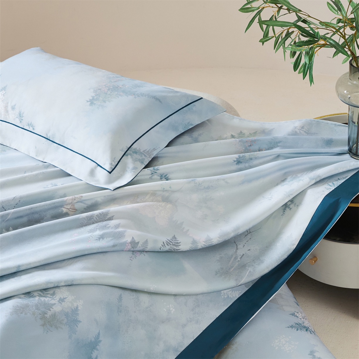 91家纺网 家纺一手货源 找家纺 舒慕家纺 2026新款天丝竹纤维凉席 森境