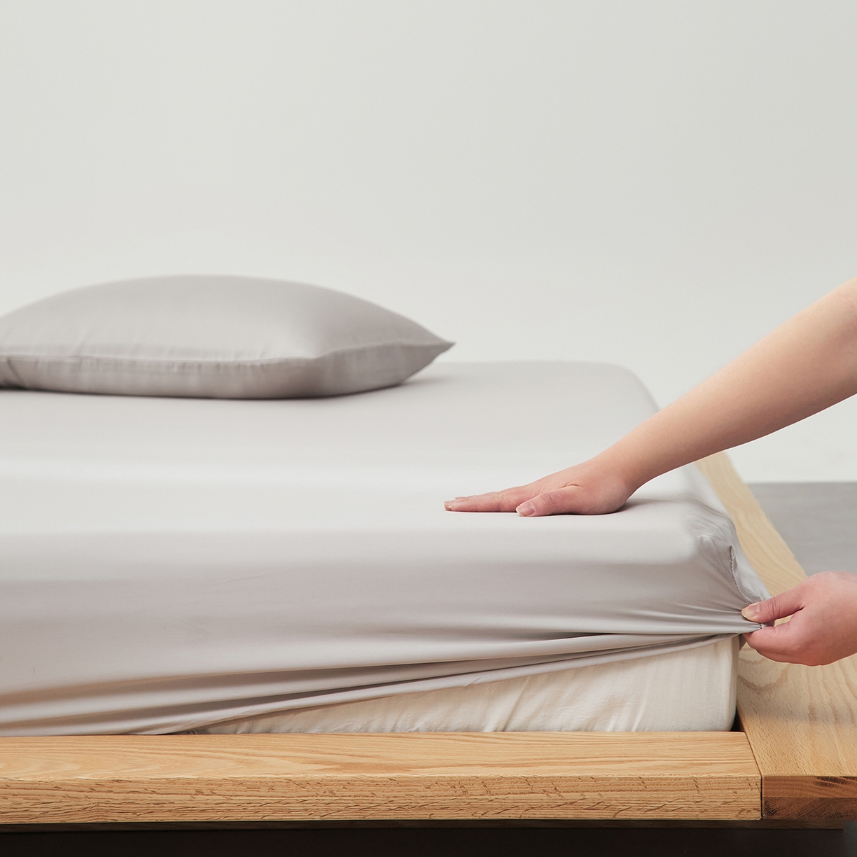 91家纺网 家纺一手货源 找家纺 （总）优彩 2026新款60支兰精天丝单品枕套床单被套床笠系列-单床笠