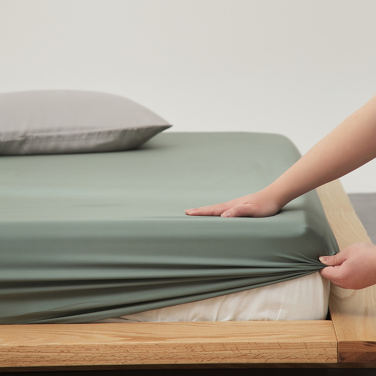 91家纺网 家纺一手货源 找家纺 （总）优彩 2026新款60支兰精天丝单品枕套床单被套床笠系列-单床笠