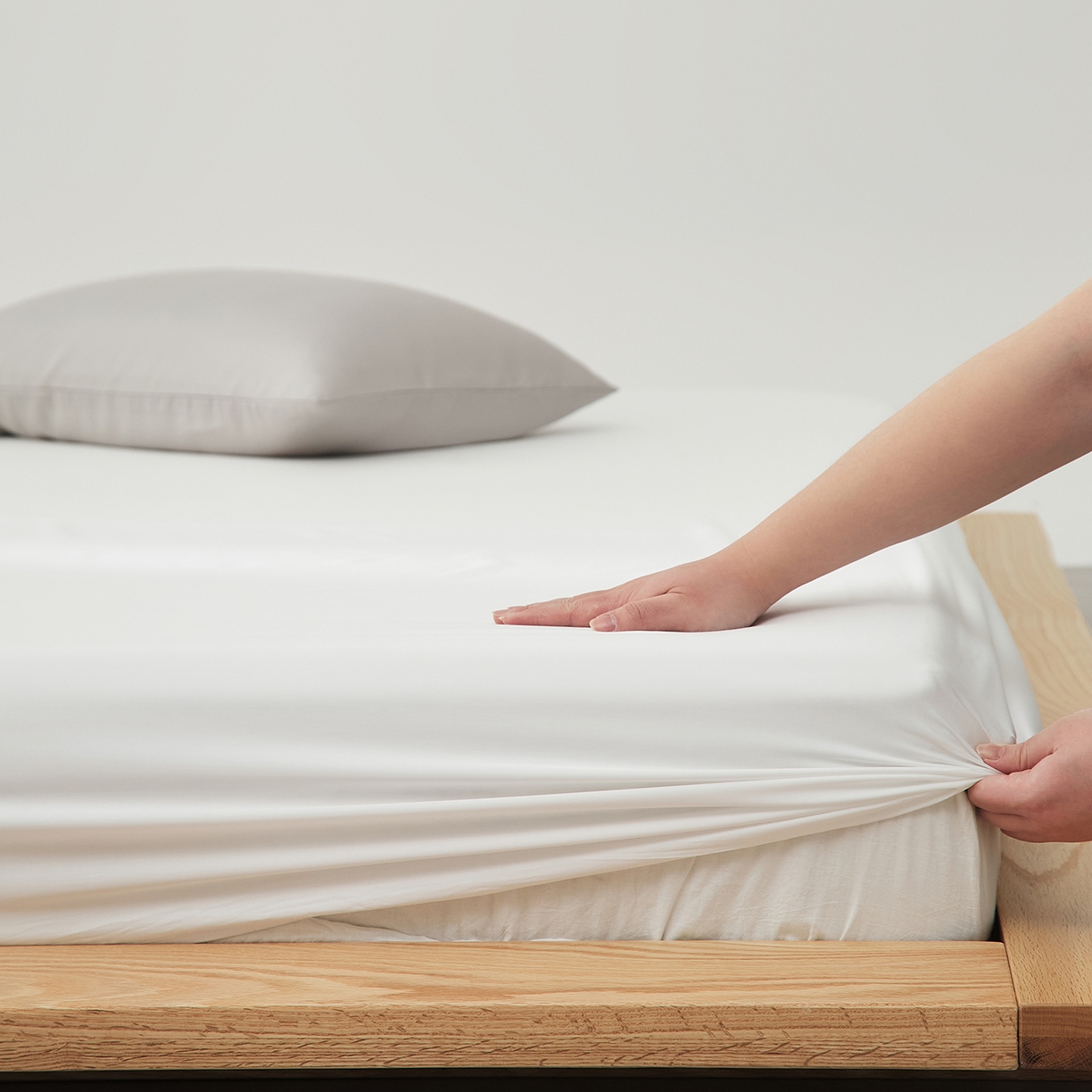 91家纺网 家纺一手货源 找家纺 （总）优彩 2026新款60支兰精天丝单品枕套床单被套床笠系列-单床笠