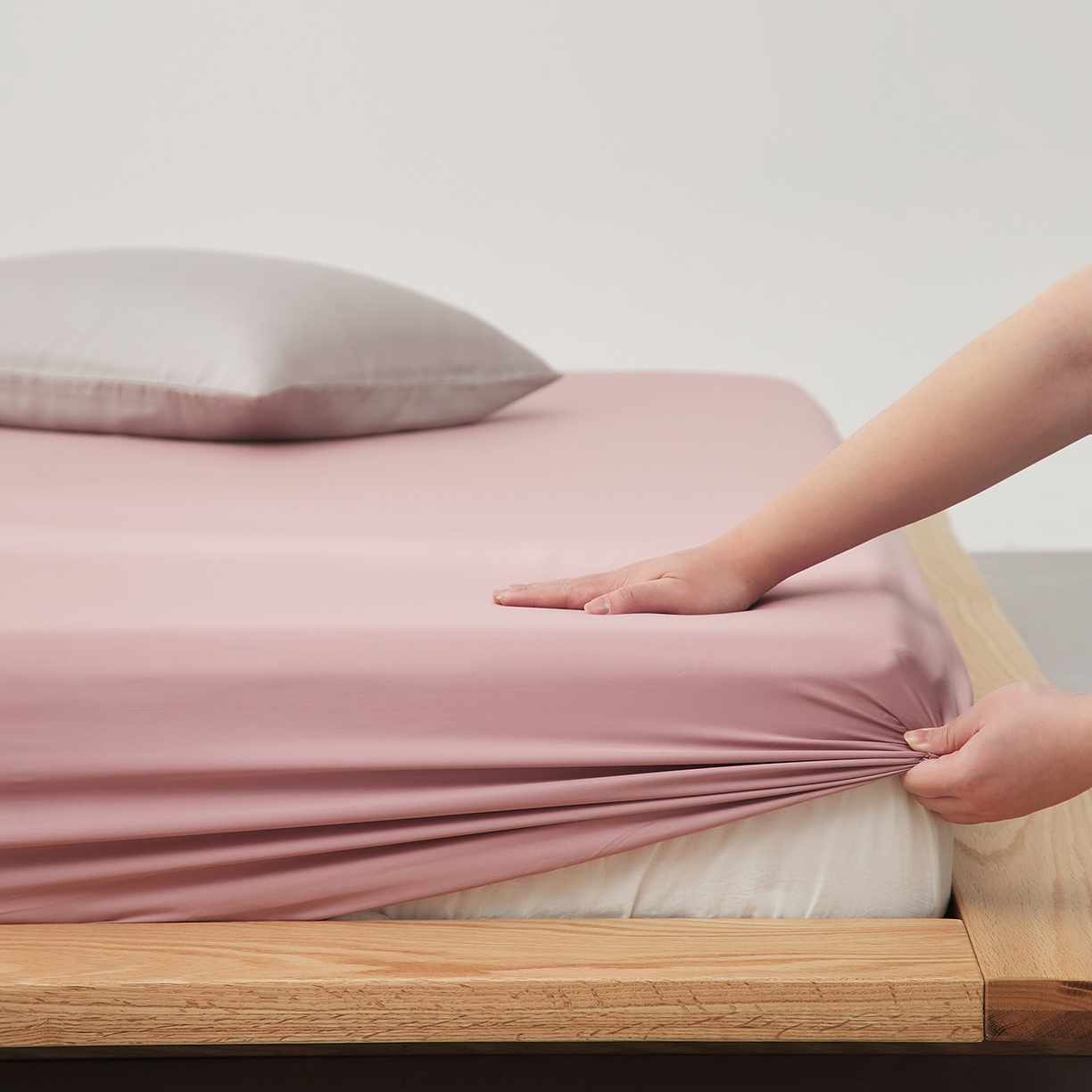 91家纺网 家纺一手货源 找家纺 （总）优彩 2026新款60支兰精天丝单品枕套床单被套床笠系列-单床笠