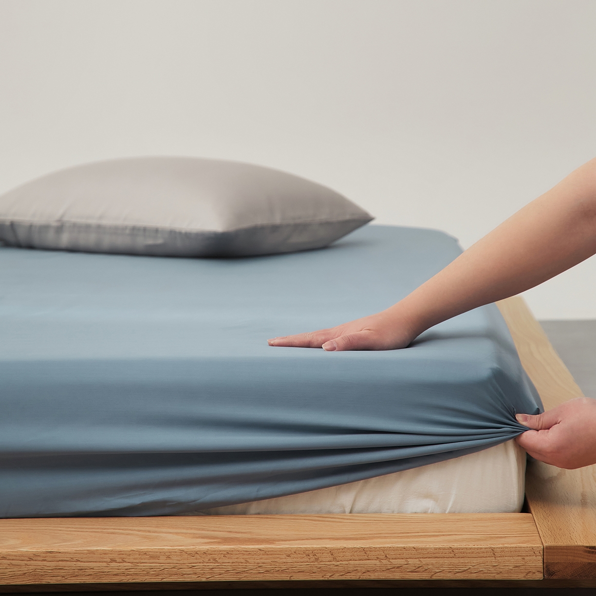 91家纺网 家纺一手货源 找家纺 （总）优彩 2026新款60支兰精天丝单品枕套床单被套床笠系列-单床笠