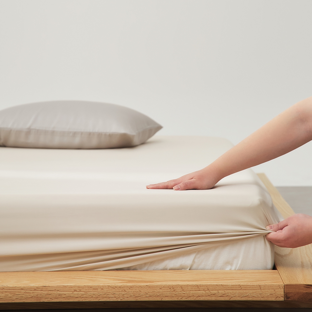 91家纺网 家纺一手货源 找家纺 （总）优彩 2026新款60支兰精天丝单品枕套床单被套床笠系列-单床笠