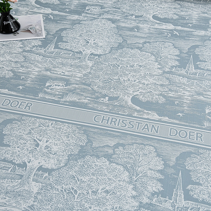 91家纺网 家纺一手货源 找家纺 锦逸家居 2026新款真PE聚乙烯高分子冰丝凉感凉席 林间秘境-蓝