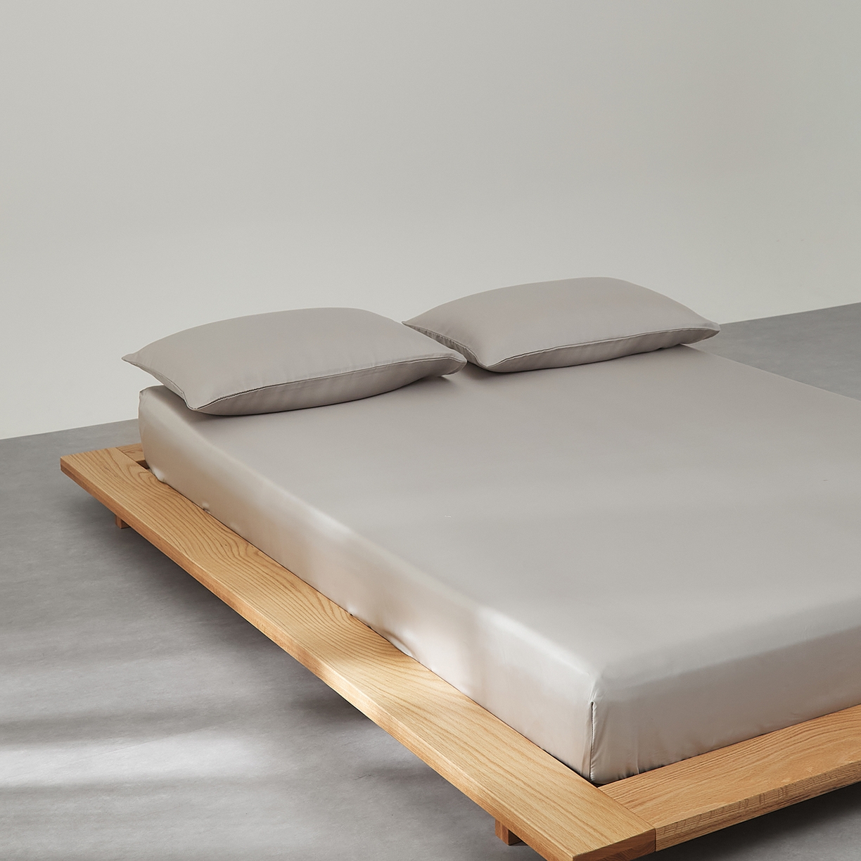 91家纺网 家纺一手货源 找家纺 优彩 2026新款60支兰精天丝单品枕套床单被套床笠系列-单床笠 都市灰