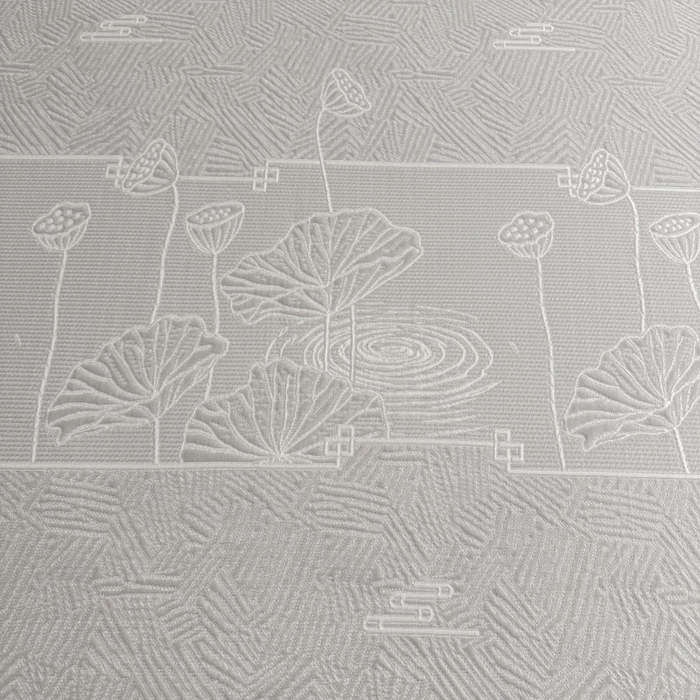 91家纺网 家纺一手货源 找家纺 绒艺席业 2026年新款立体浮雕工艺正宗凉感豆豆席凉席席子-床笠款 豆豆荷塘月色-浅灰色