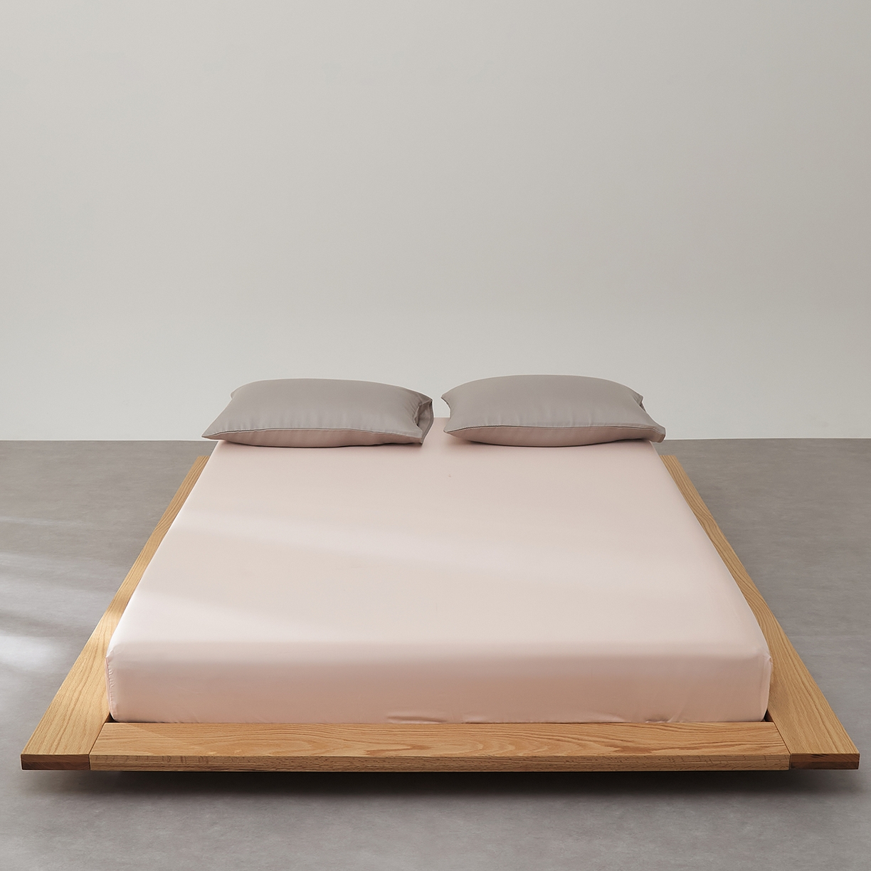 91家纺网 家纺一手货源 找家纺 优彩 2026新款60支兰精天丝单品枕套床单被套床笠系列-单床笠 海贝粉