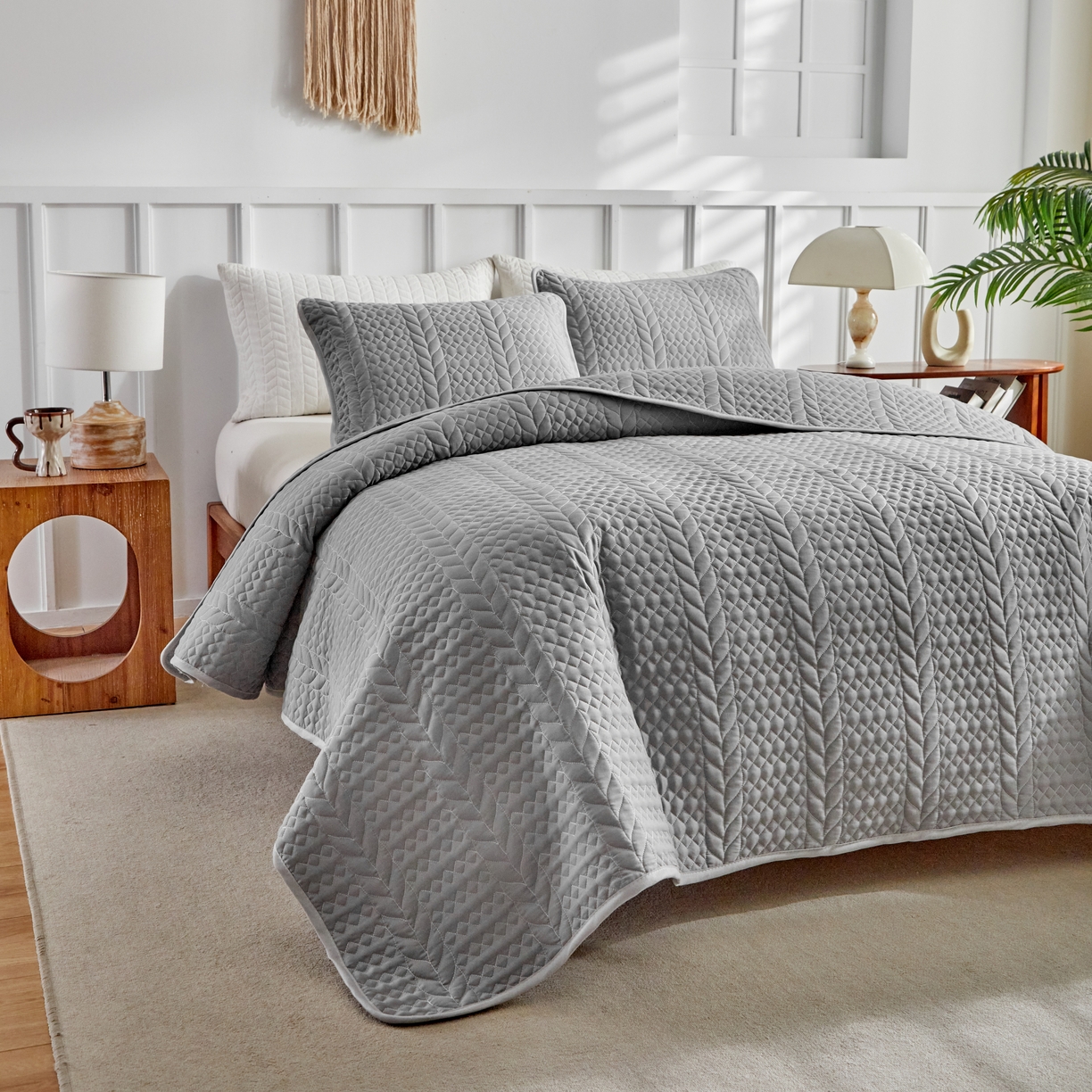 91家纺网 家纺一手货源 找家纺 （总）温宁 2026年素色床盖三件套 国外薄被第一批--丰收  跨境，外贸，亚马逊，shein，temu