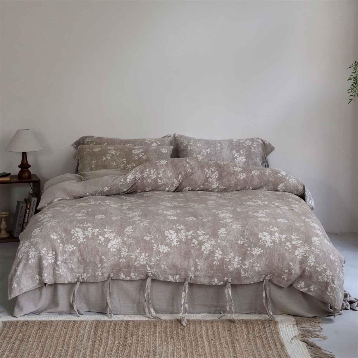 91家纺网 家纺一手货源 找家纺 （总）璞素家居 2026新款绑带棉麻四件套