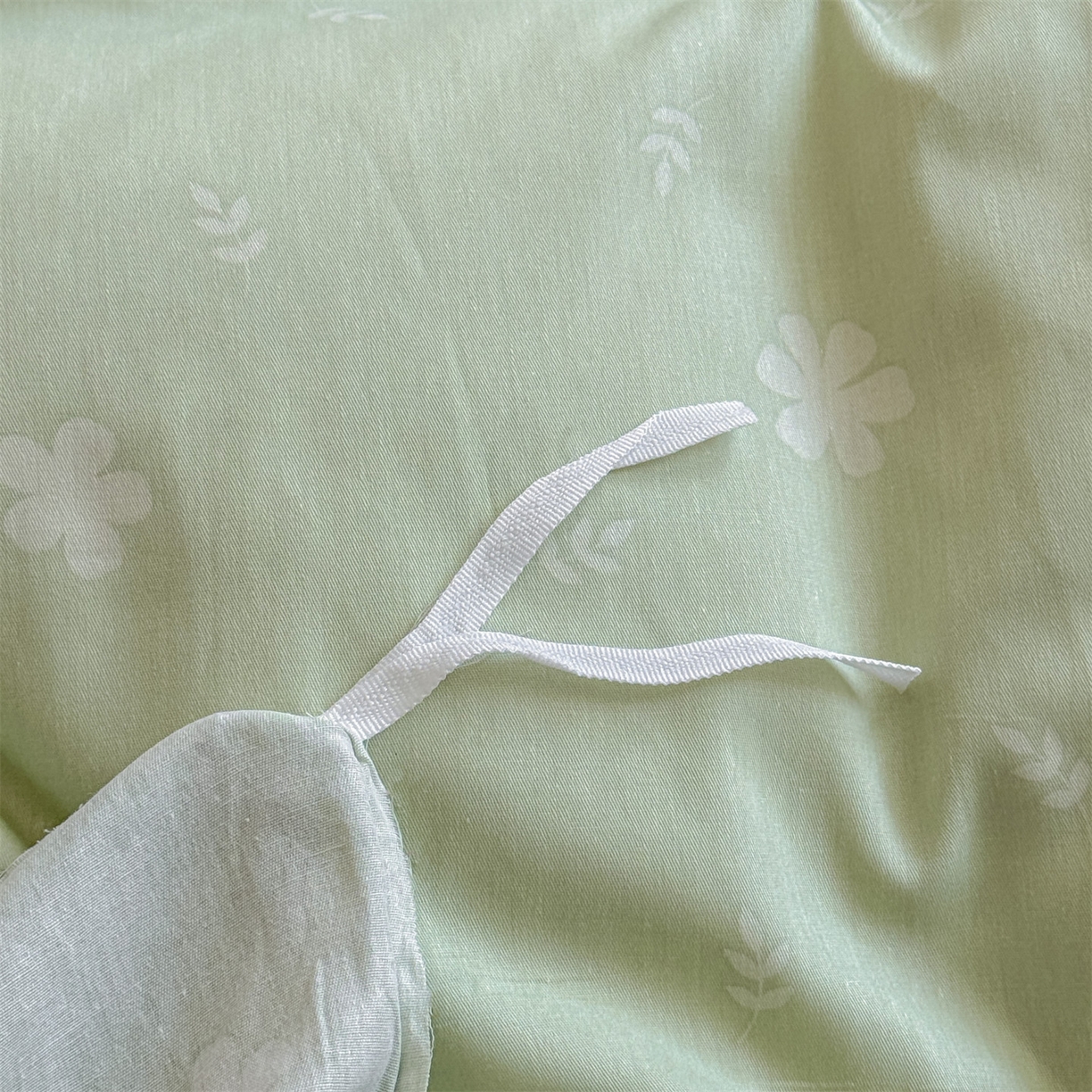 91家纺网 家纺一手货源 找家纺 优眠坊 2026春夏新款全棉印花四件套单品系列-单被套（预留缩水率） 克里斯-绿-单被套