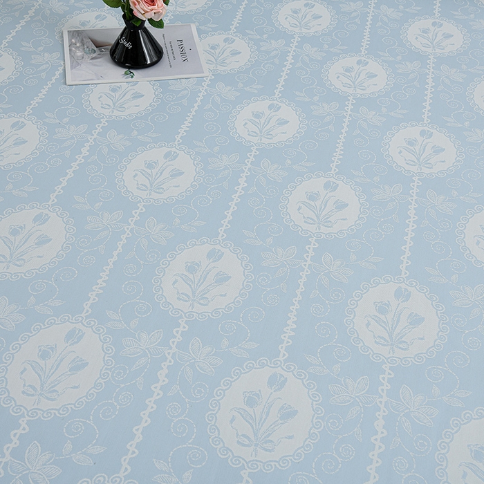 91家纺网 家纺一手货源 找家纺 锦逸家居 2026新款真PE聚乙烯高分子冰丝凉感凉席 郁金香-蓝