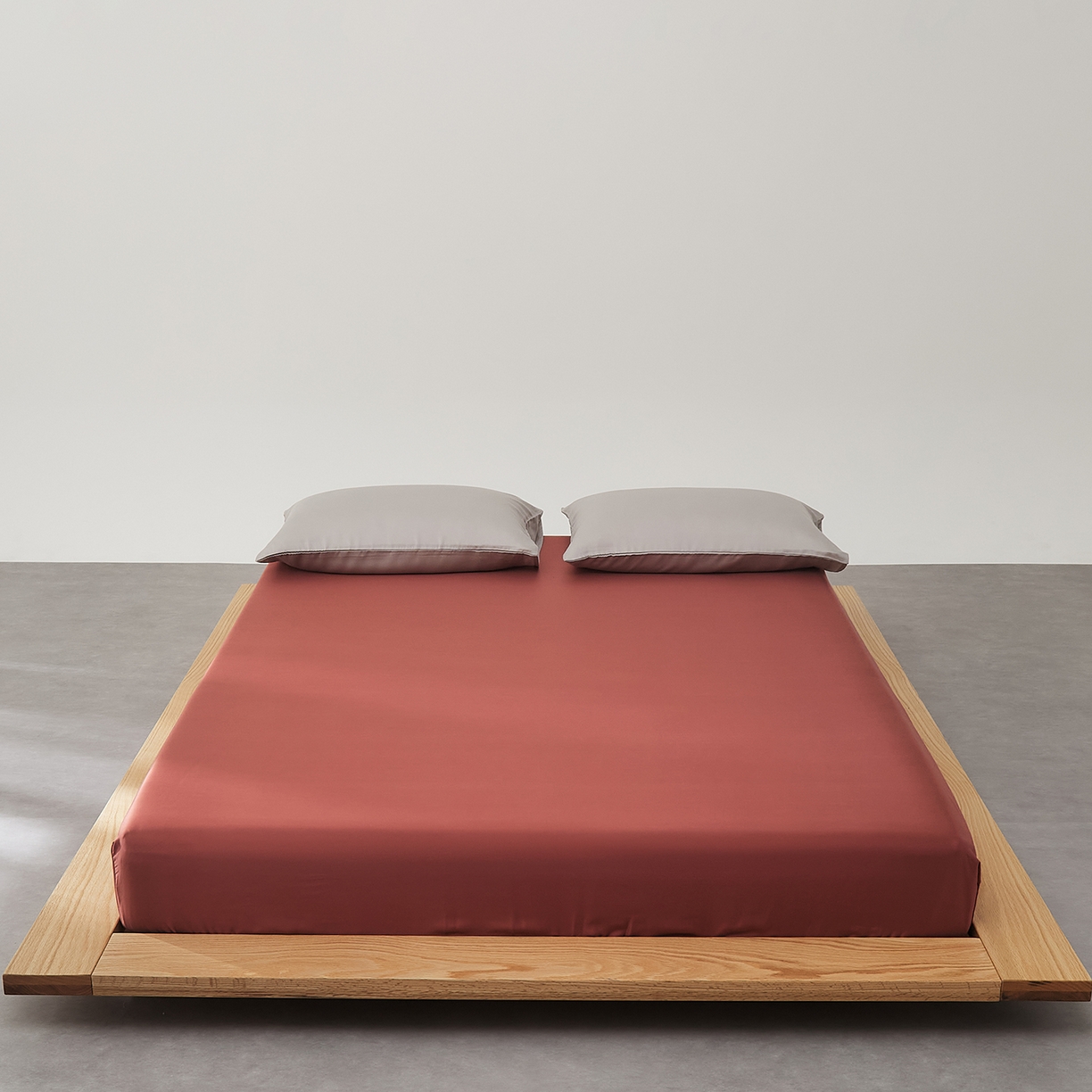 91家纺网 家纺一手货源 找家纺 优彩 2026新款60支兰精天丝单品枕套床单被套床笠系列-单床笠 暖茶色