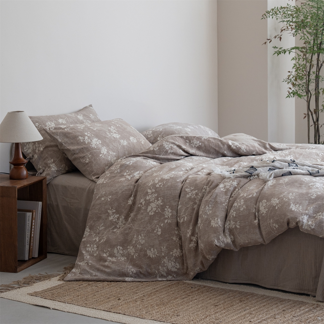 91家纺网 家纺一手货源 找家纺 （总）璞素家居 2026新款绑带棉麻四件套