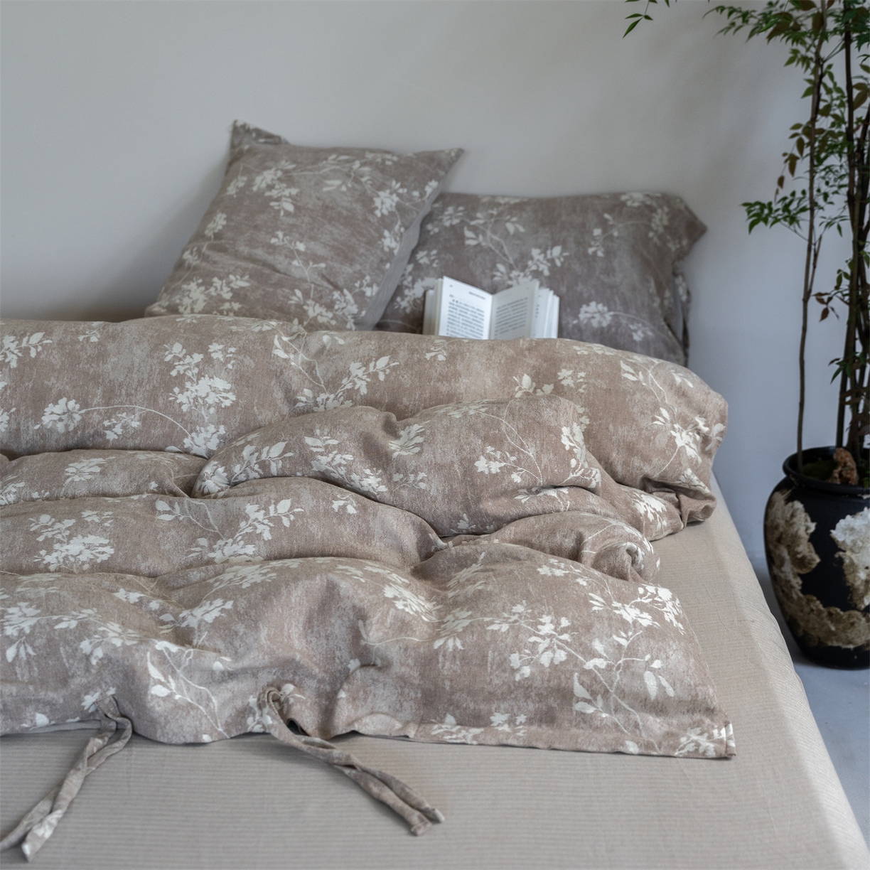 91家纺网 家纺一手货源 找家纺 （总）璞素家居 2026新款绑带棉麻四件套