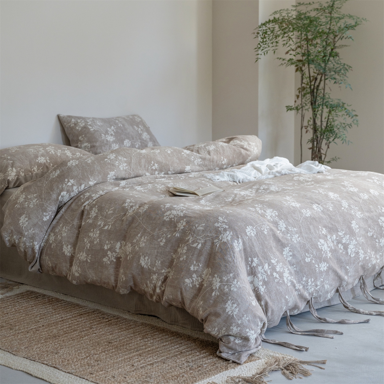 91家纺网 家纺一手货源 找家纺 （总）璞素家居 2026新款绑带棉麻四件套