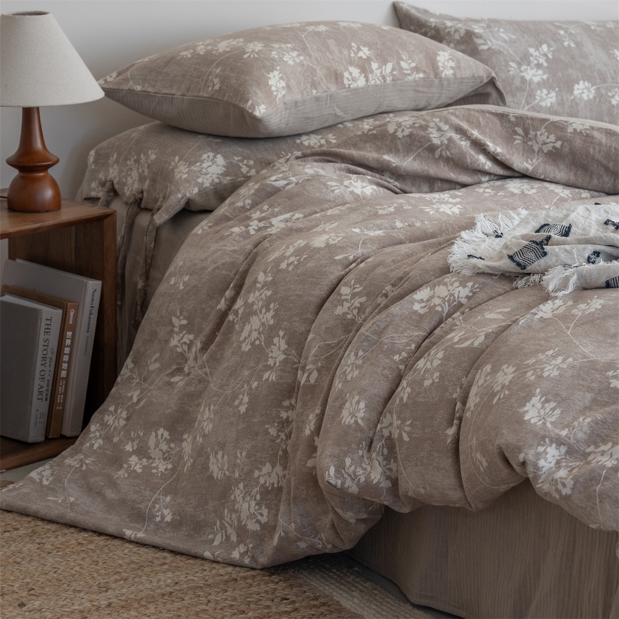 91家纺网 家纺一手货源 找家纺 （总）璞素家居 2026新款绑带棉麻四件套