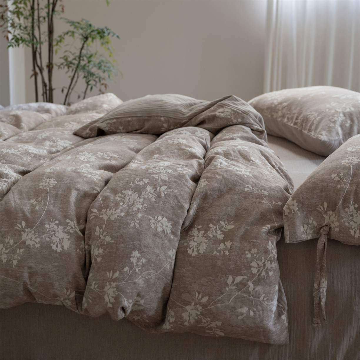 91家纺网 家纺一手货源 找家纺 （总）璞素家居 2026新款绑带棉麻四件套