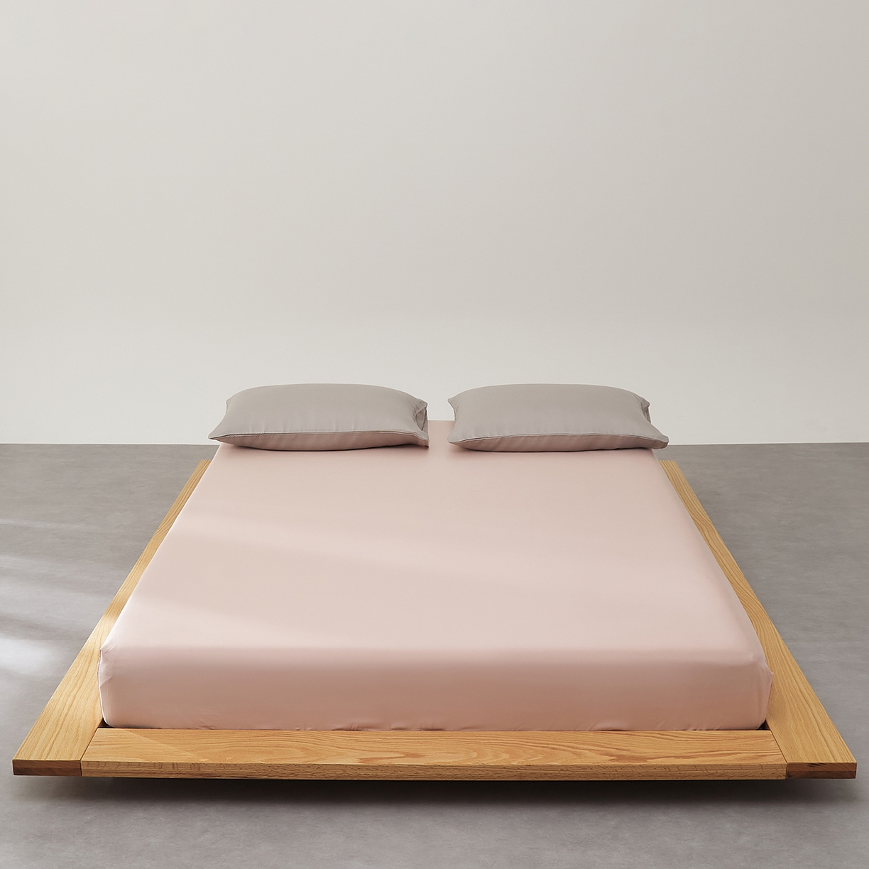 91家纺网 家纺一手货源 找家纺 优彩 2026新款60支兰精天丝单品枕套床单被套床笠系列-单床笠 柔雾粉