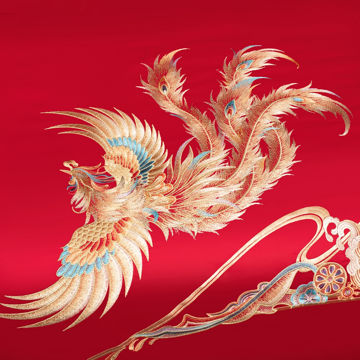 91家纺网 家纺一手货源 找家纺 柏拉图 2026新款长绒棉纯棉贡缎全工艺刺绣婚庆四件套多件套 缘定今生