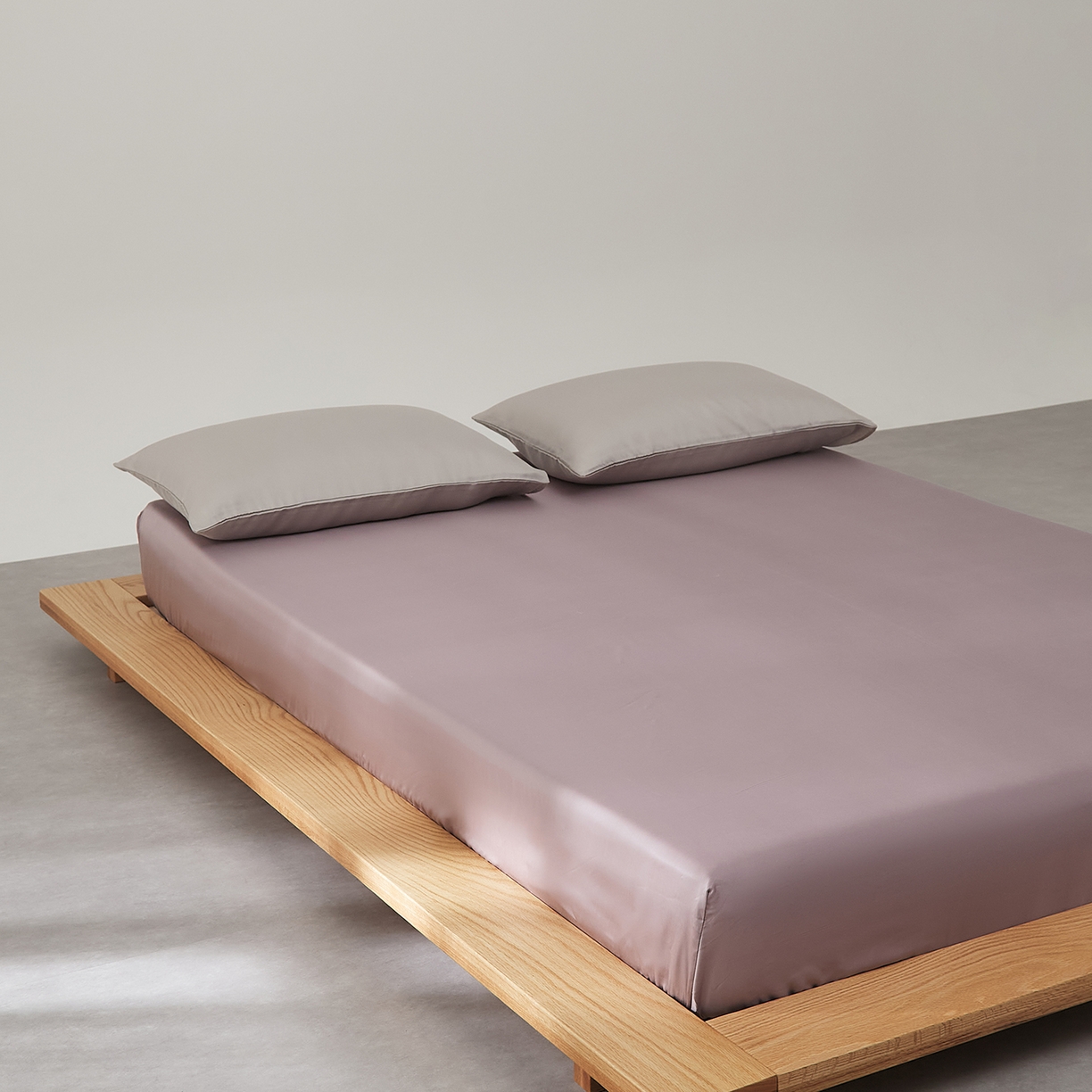 91家纺网 家纺一手货源 找家纺 优彩 2026新款60支兰精天丝单品枕套床单被套床笠系列-单床笠 悠悠紫