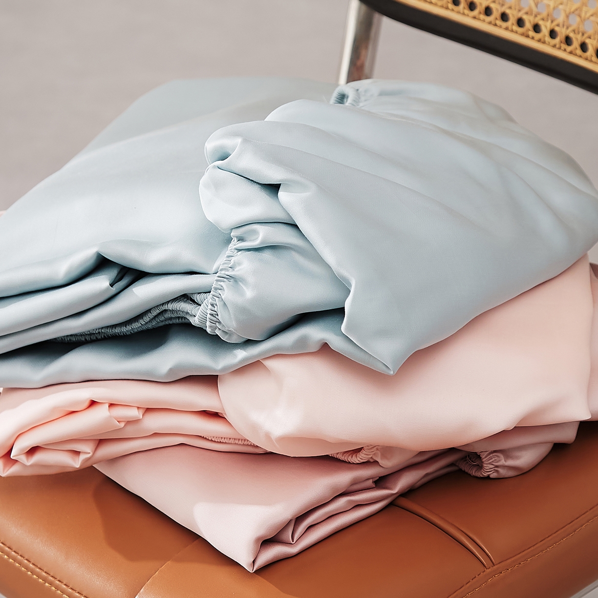 91家纺网 家纺一手货源 找家纺 优彩 2026新款60支兰精天丝单品枕套床单被套床笠系列-单床笠 All