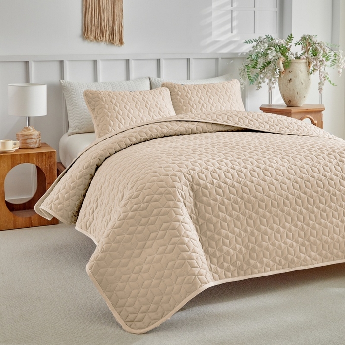 91家纺网 家纺一手货源 找家纺 （总）温宁 2026年素色床盖三件套 国外薄被第一批--蜂窝  跨境，外贸，亚马逊，shein，temu