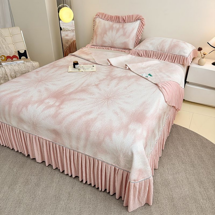 91家纺网 家纺一手货源 找家纺 （总）锦逸家居 2026新款床裙款真PE冰丝凉席