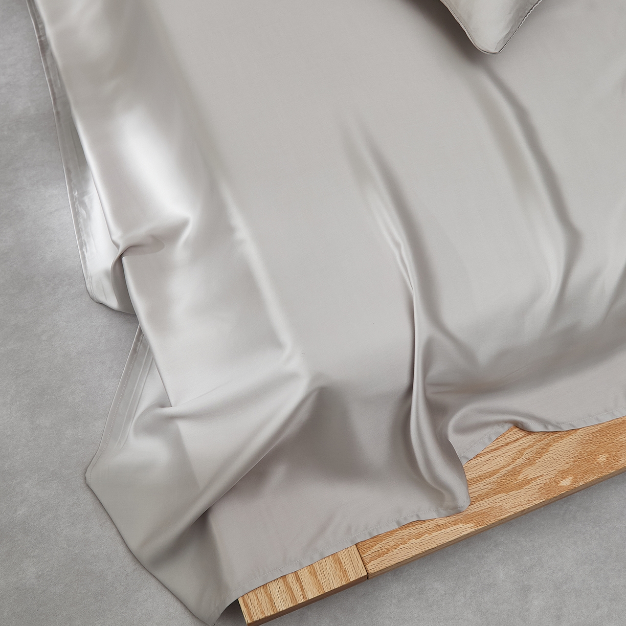 91家纺网 家纺一手货源 找家纺 优彩 2026新款60支兰精天丝单品枕套床单被套床笠系列-单床单 都市灰