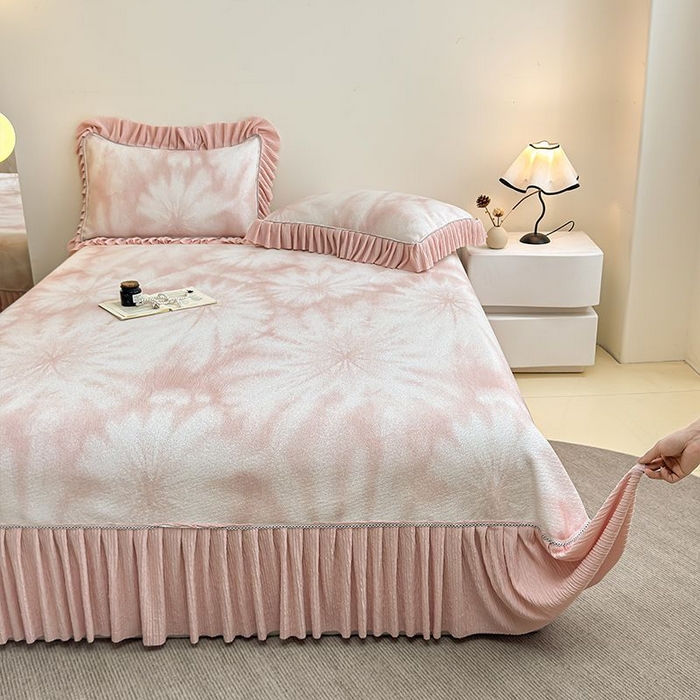 91家纺网 家纺一手货源 找家纺 （总）锦逸家居 2026新款床裙款真PE冰丝凉席