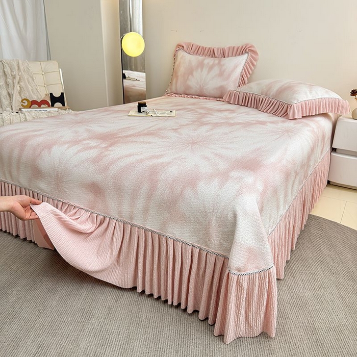 91家纺网 家纺一手货源 找家纺 （总）锦逸家居 2026新款床裙款真PE冰丝凉席