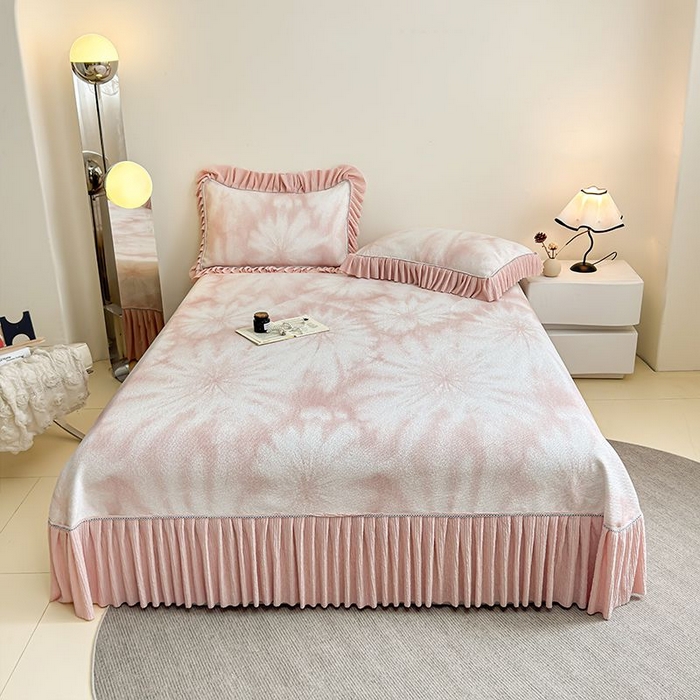 91家纺网 家纺一手货源 找家纺 （总）锦逸家居 2026新款床裙款真PE冰丝凉席