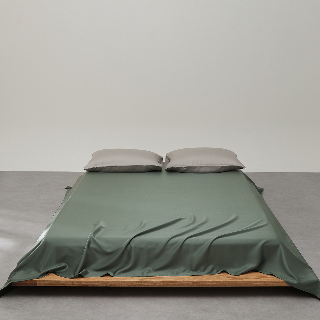 优彩 2026新款60支兰精天丝单品枕套床单被套床笠系列-单床单 橄榄绿